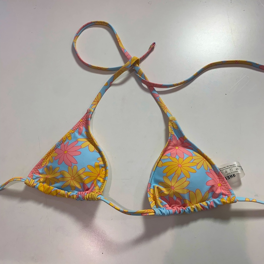 floral bikini top
